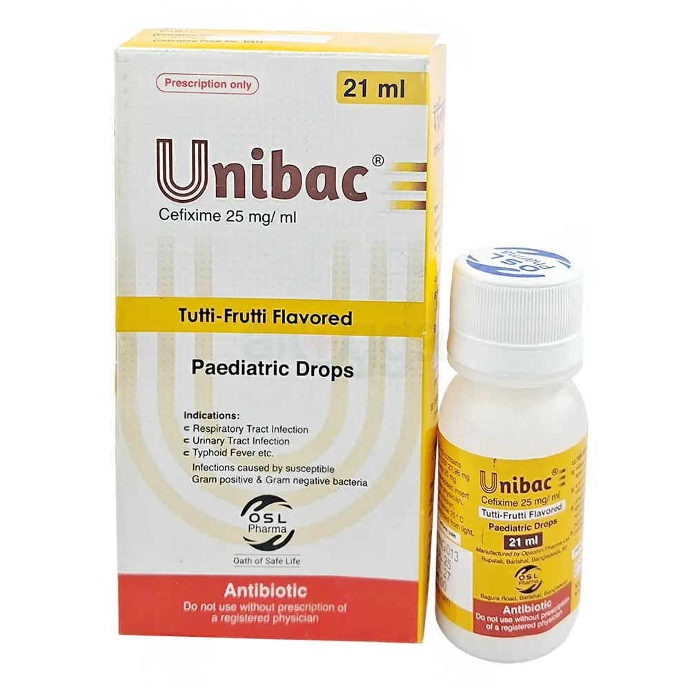 Unibac Pediatric Drops 21ml price in Bangladesh | Arogga Online Pharmacy