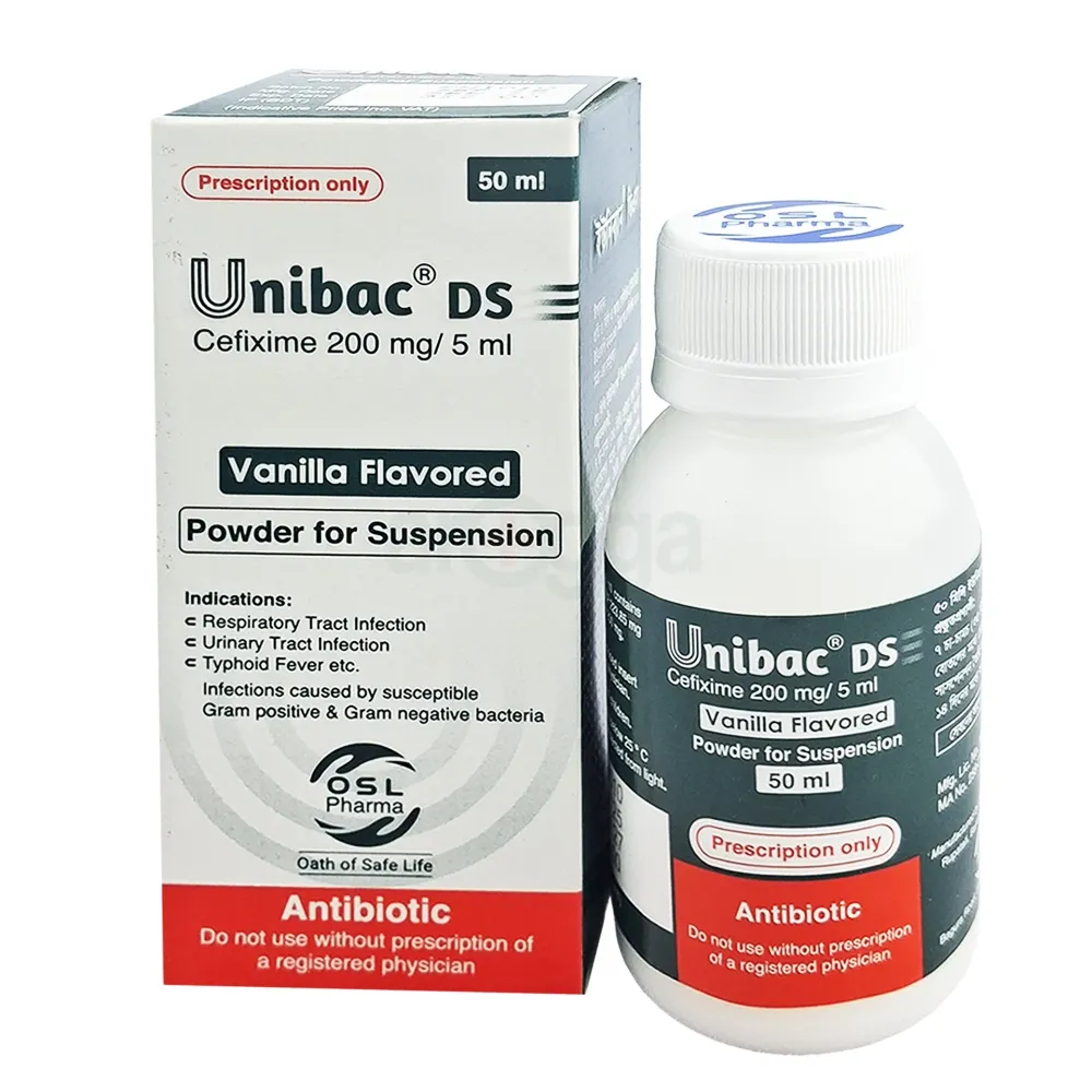 Unibac Ds 50ml price in Bangladesh | Arogga Online Pharmacy