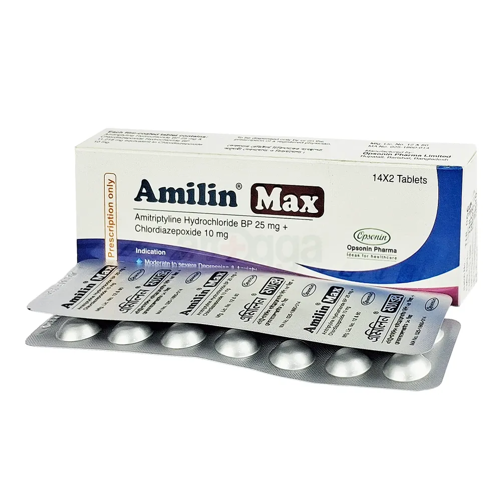 Amilin Max 25mg+10mg Tablet