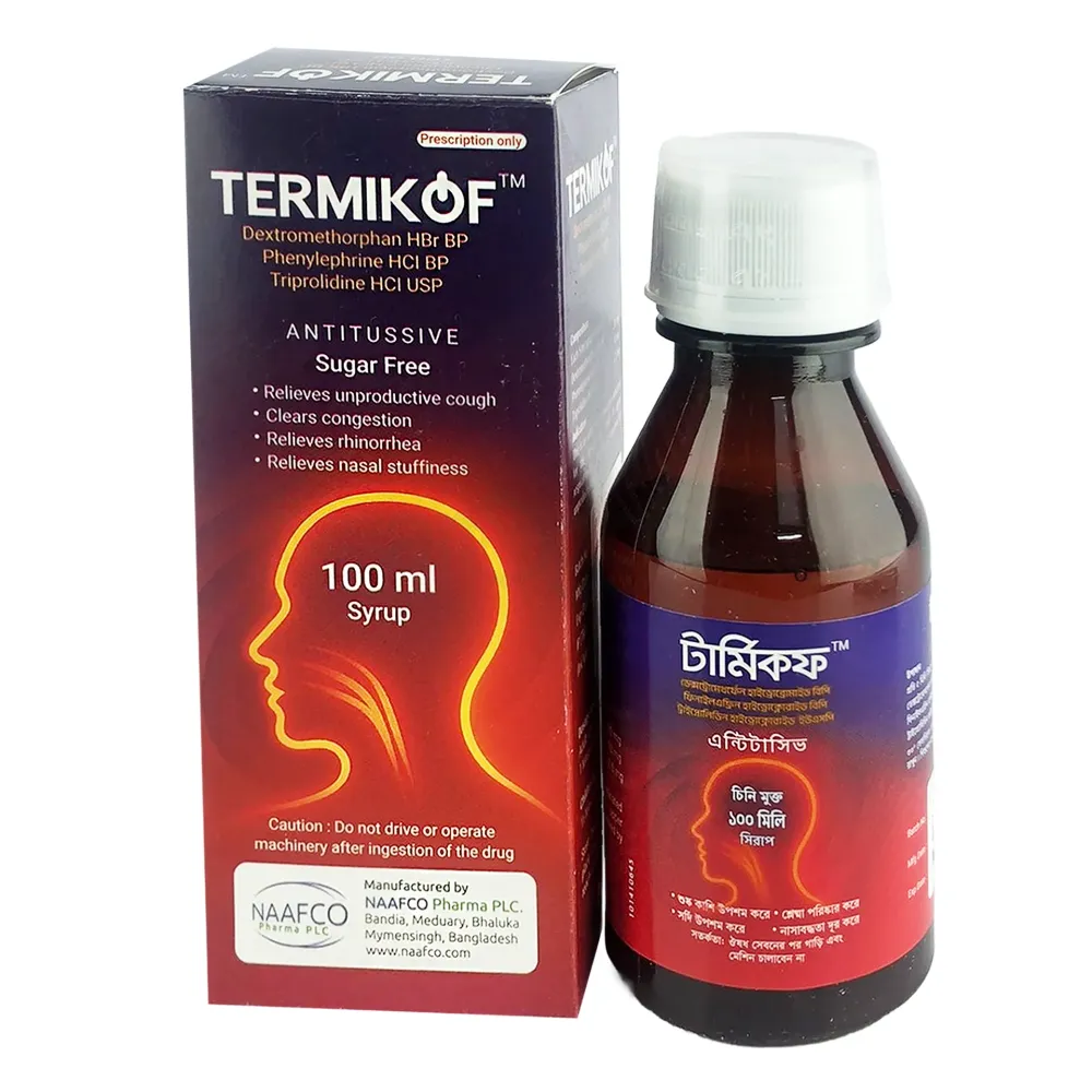 Termikof 100ml Syrup (20mg+10mg+2.5mg)/5ml Syrup