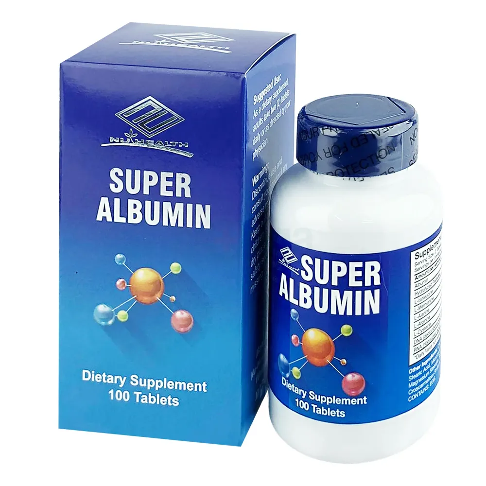 Nuhealth Super Albumin 100 Tablets – Dietary Supplement for Protein Support & Osmotic Pressure Balance  