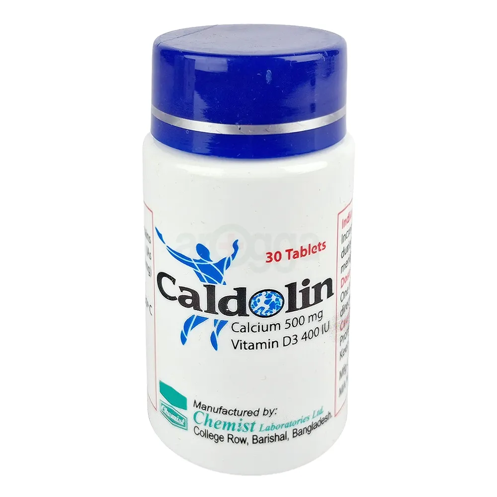 Caldolin 500mg+400IU Tablet