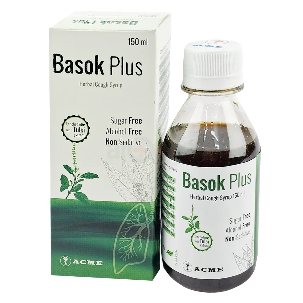 Basok Plus 150ml(Herbal Cough Syrup) price in Bangladesh | Arogga