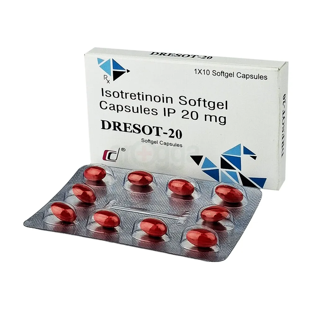 Dresot-20  Isotretinoin Soft Gelatin Capsule 20mg capsule