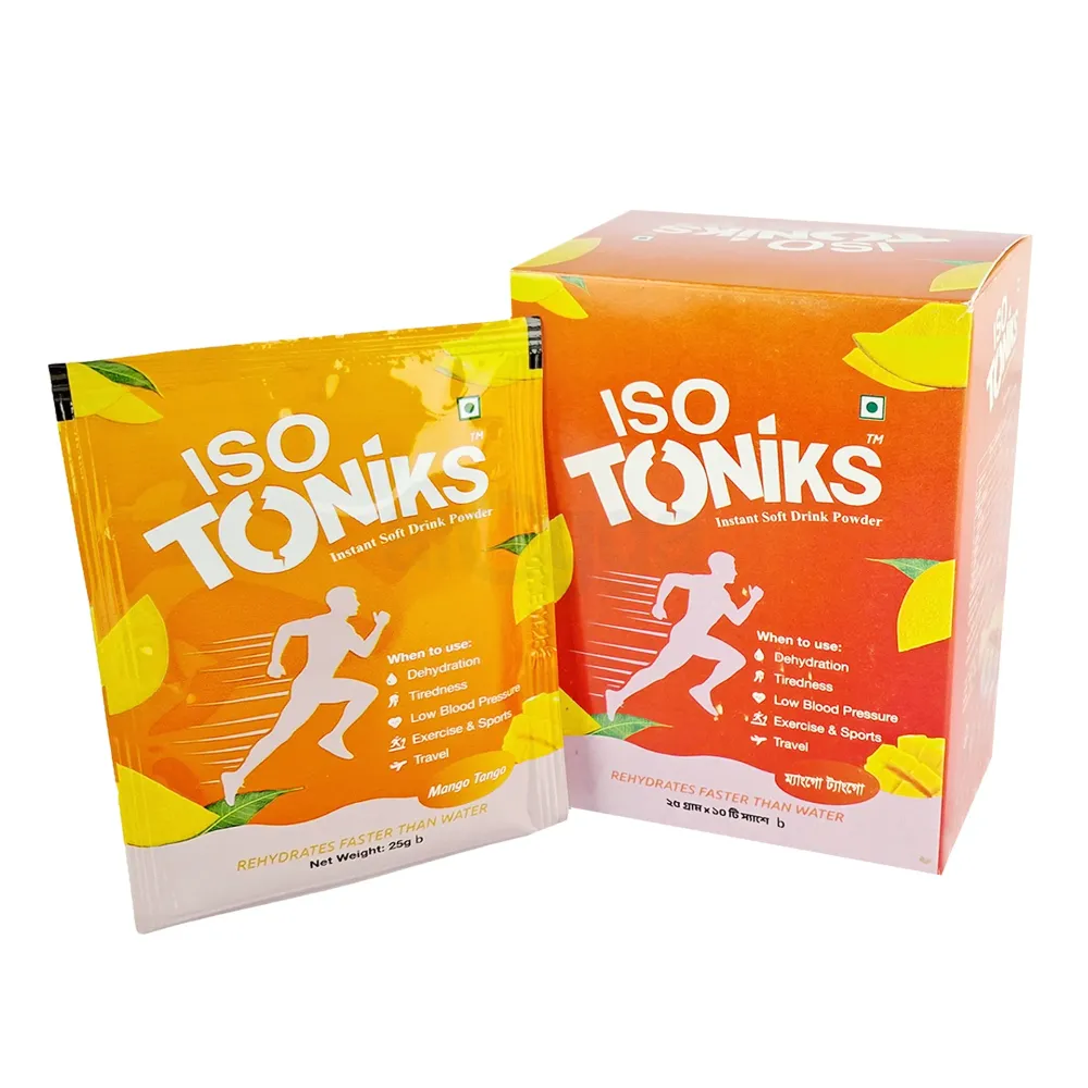 ISO Toniks Mango Tango Instant Soft Drink Powder – 10 Sachets x 25g ...
