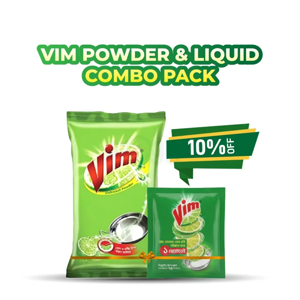 Vim Powder & Liquid Combo Pack (500g+75ml) price in Bangladesh | Arogga