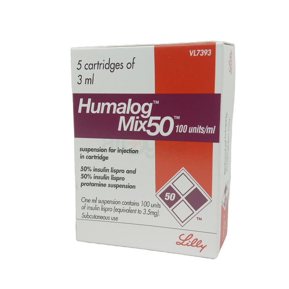 Humalog Mix 50 Cartridge 50%+50% Injection