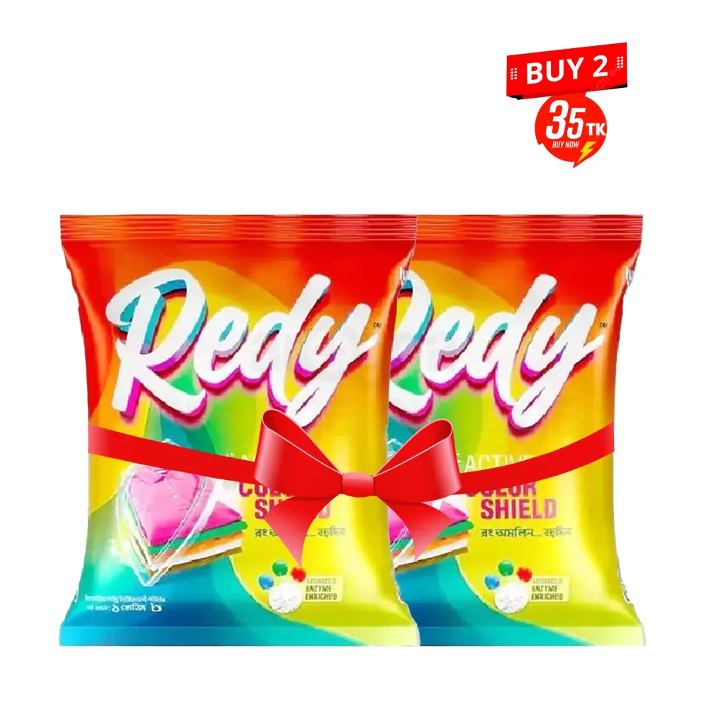 Redy Active Color Shield Detergent Powder 1Kg + 1Kg (Buy 2 Get 35 Taka ...