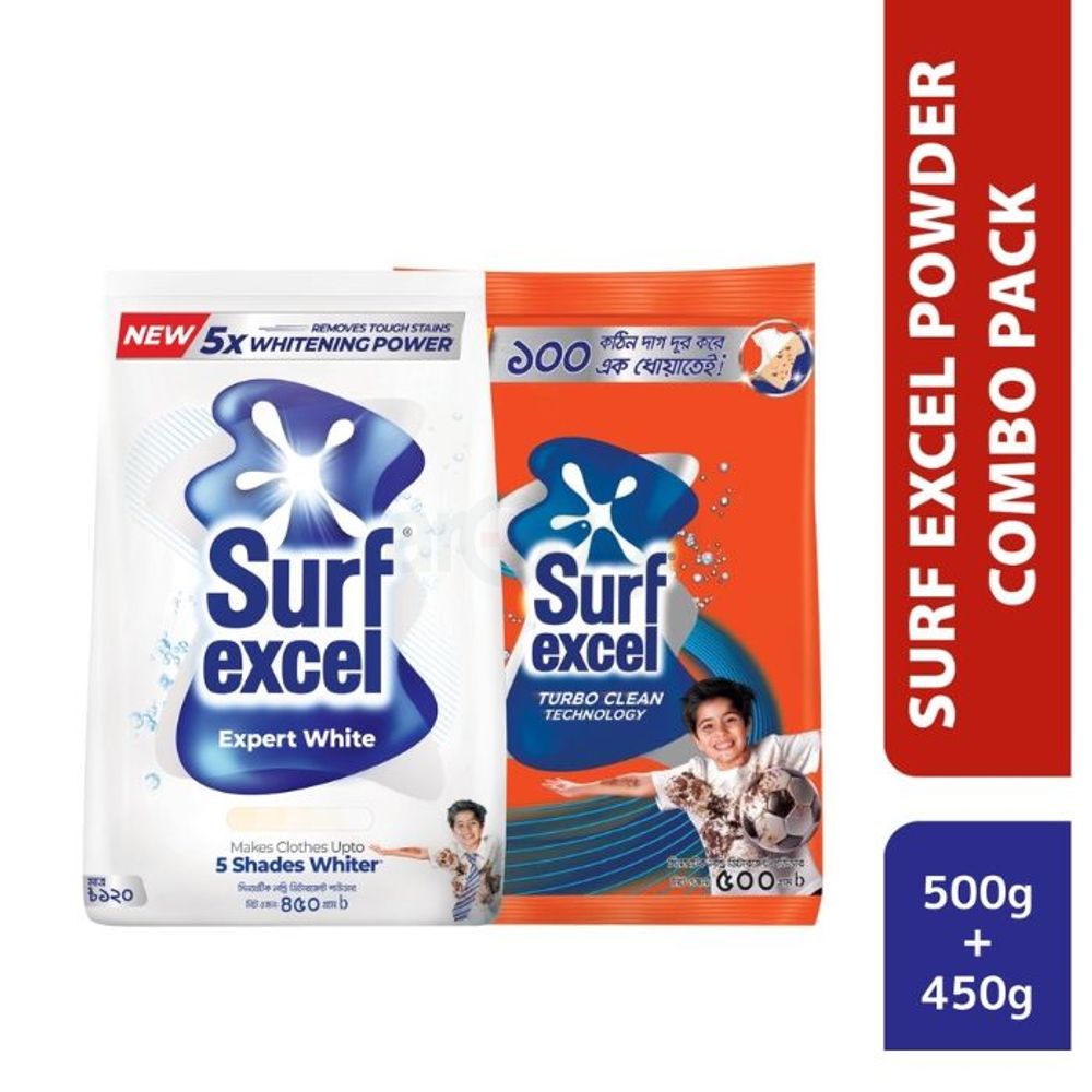 Surf Excel Powder Combo Pack (500g+450g) price in Bangladesh | Arogga