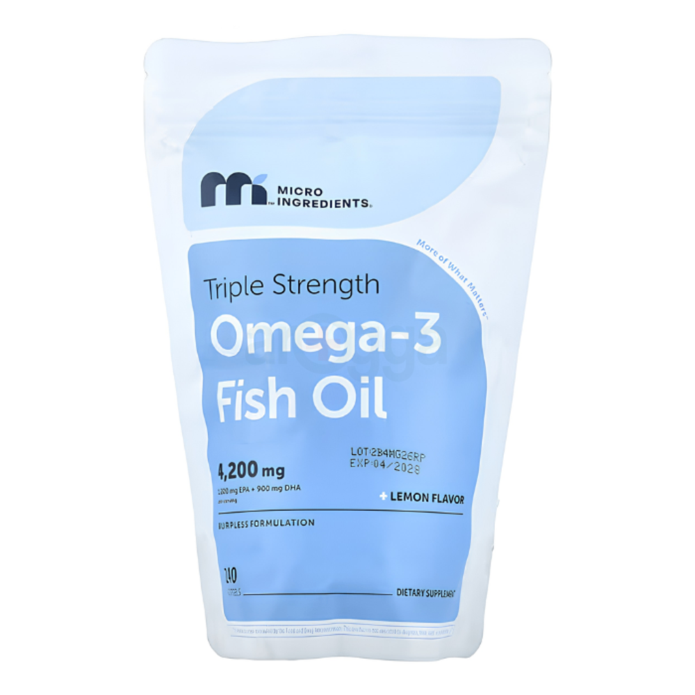 Micro Ingredients Triple Strength Omega 3 Fish Oil Supplements 4200mg ...