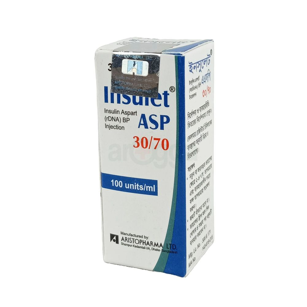 Insulet ASP 30/70 100IU/ml Injection