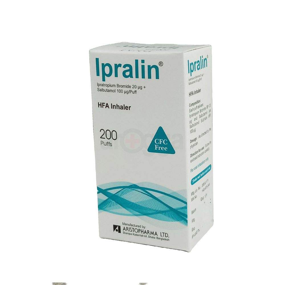 Ipralin HFA 20mcg+100mcg/puff Inhaler