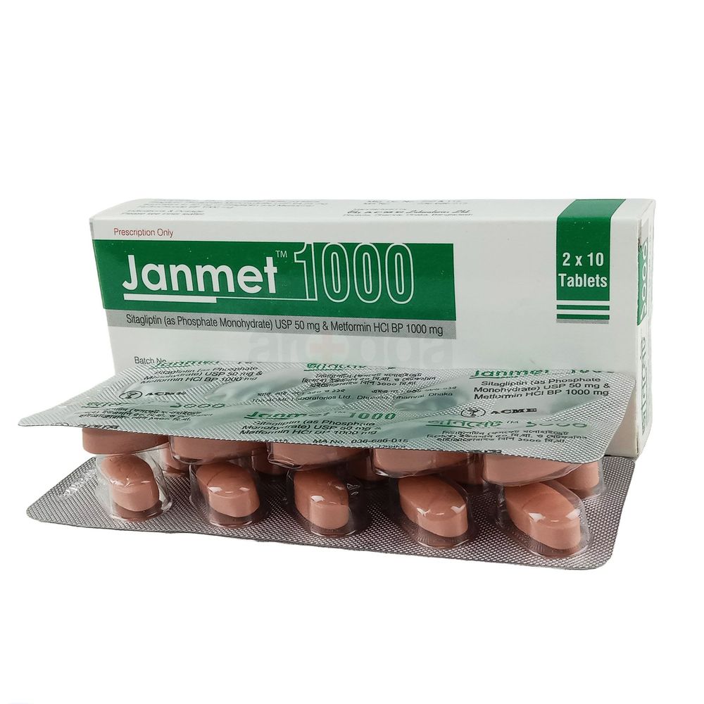 Janmet 1000mg+50mg Tablet