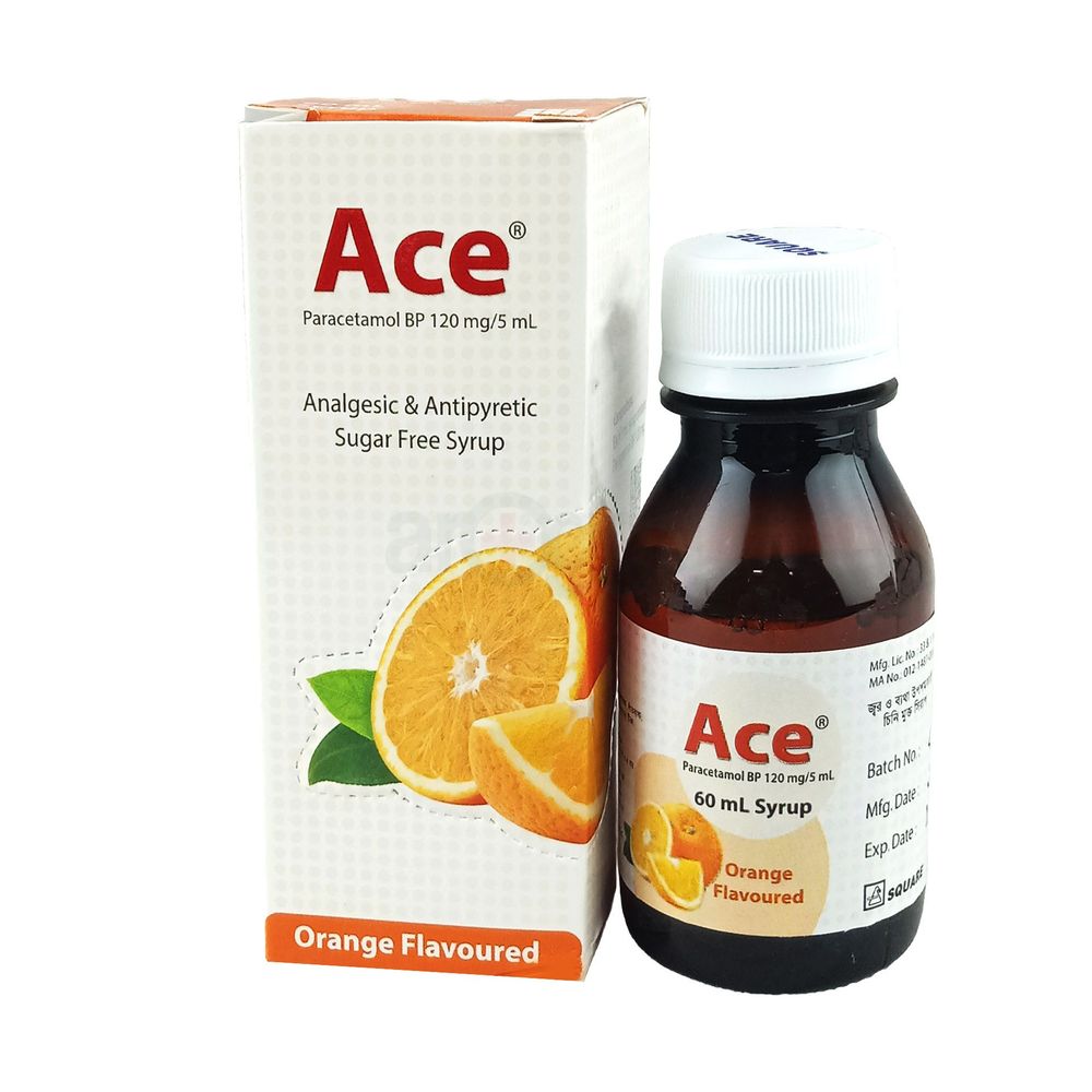 Ace Orange 120mg/5ml syrup - Arogga Online Pharmacy