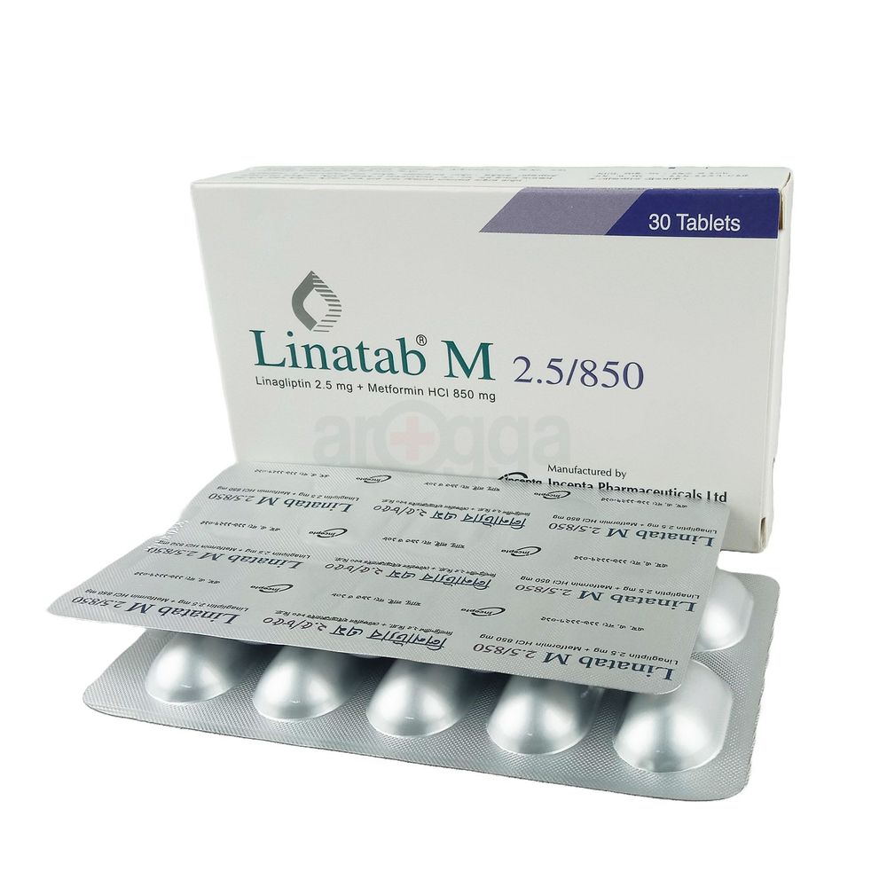 Linatab M 850 2.5mg+850mg Tablet