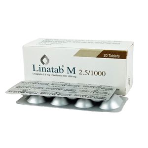 Linatab M 2.5/1000 2.5mg+1000mg Tablet