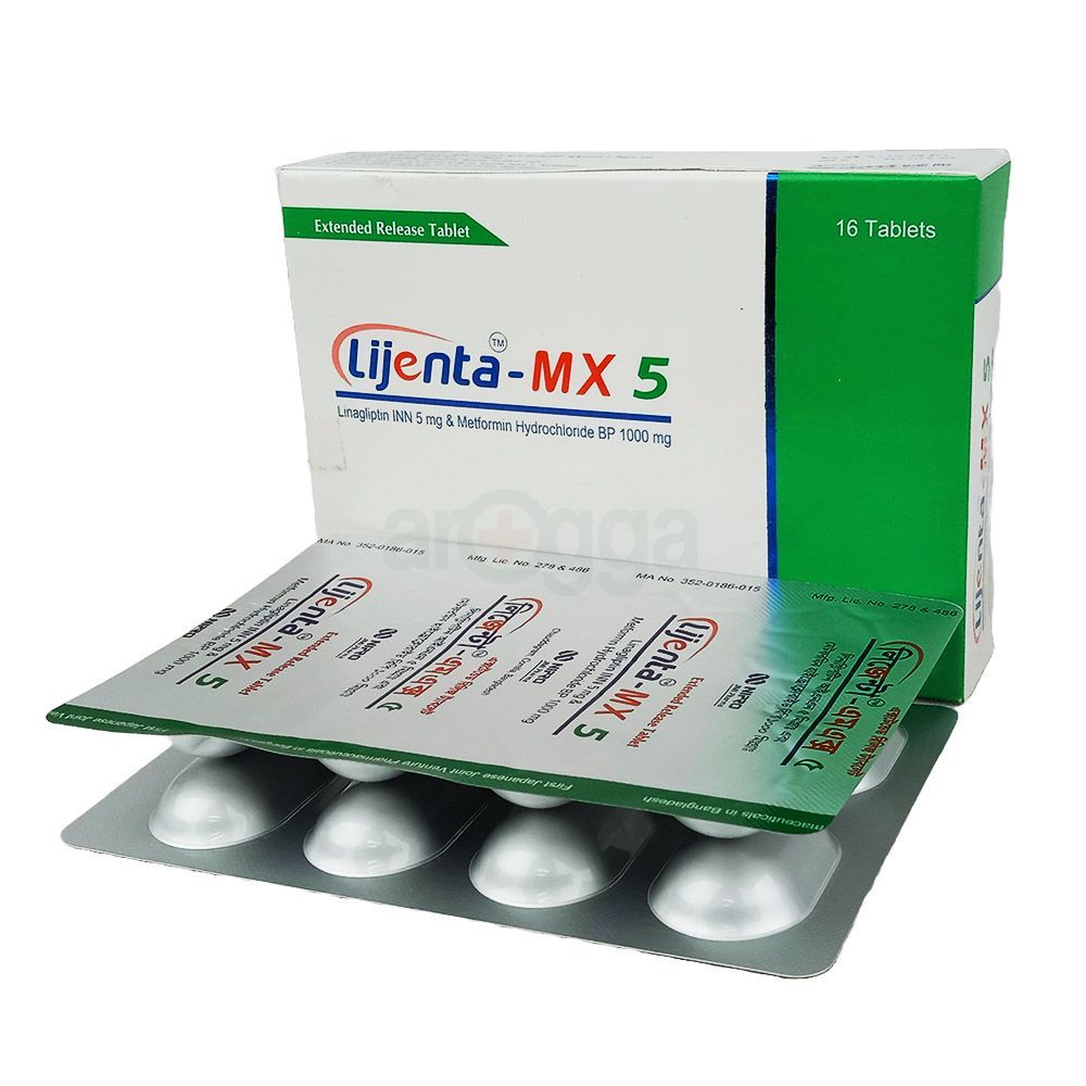 Lijenta-MX 5mg+1000mg Tablet