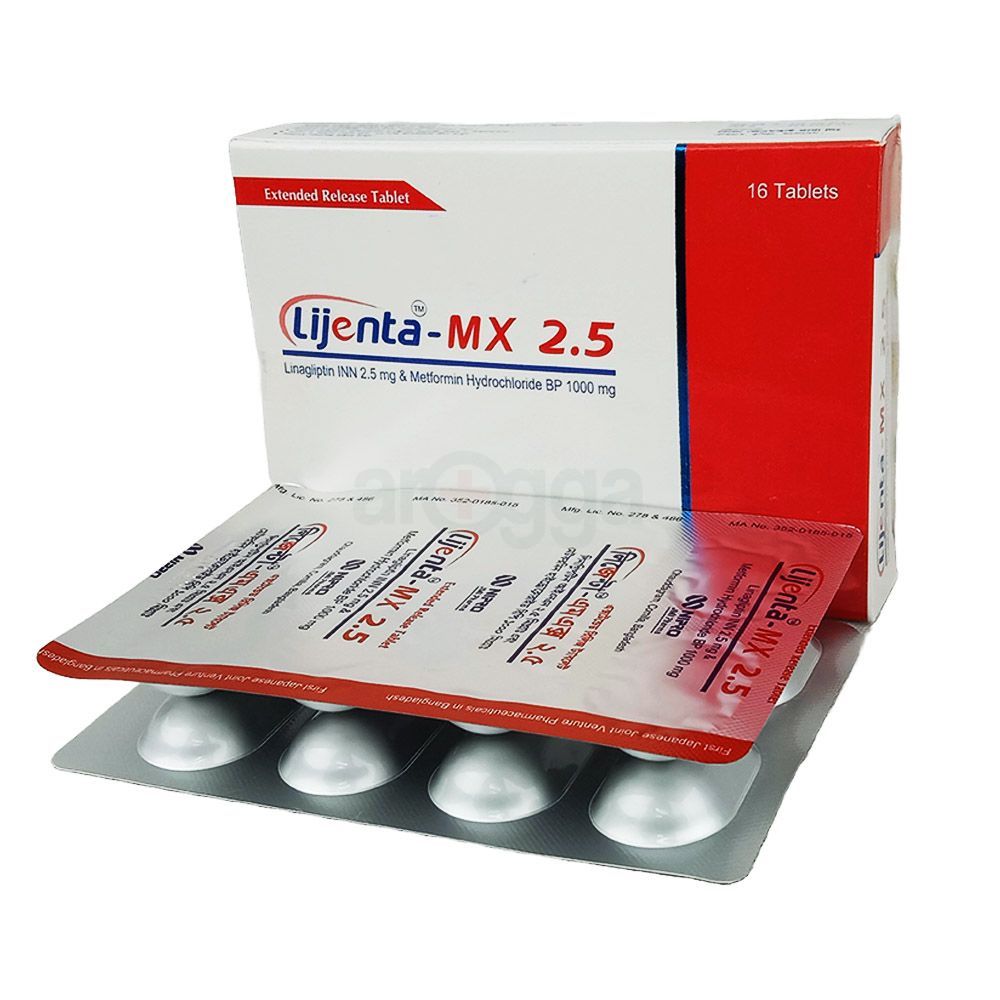 Lijenta-MX 2.5 2.5mg+1000mg Tablet