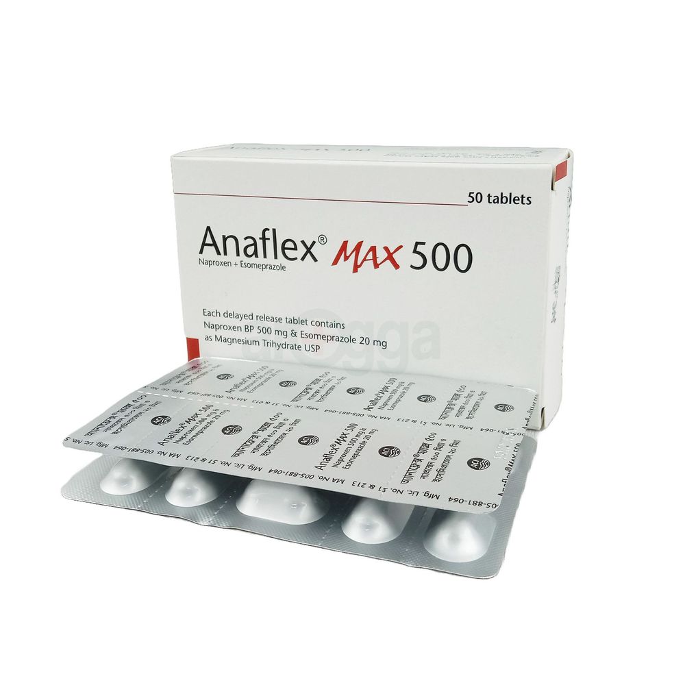 Anaflex Max 500mg+20mg Tablet