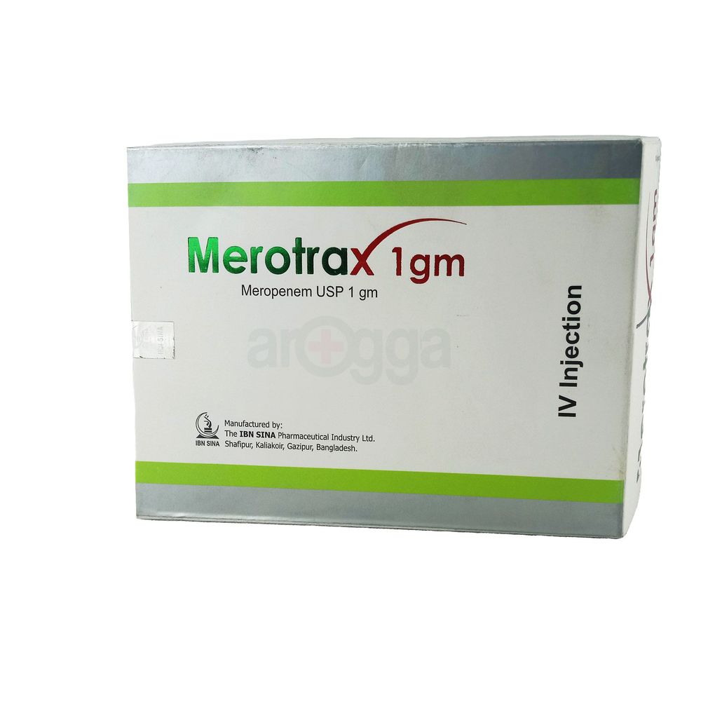 Merotrax 1gm IV 1gm/vial Injection