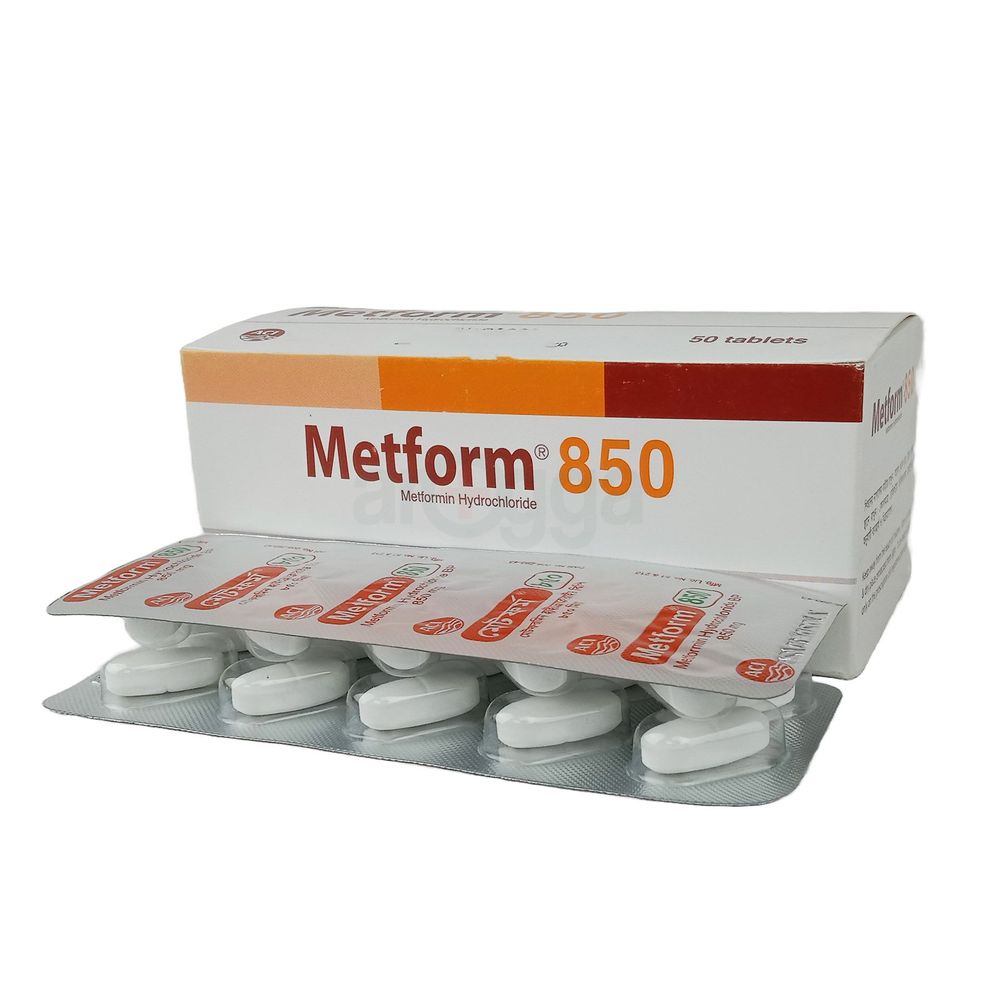 Metform 850mg Tablet - Arogga Online Pharmacy
