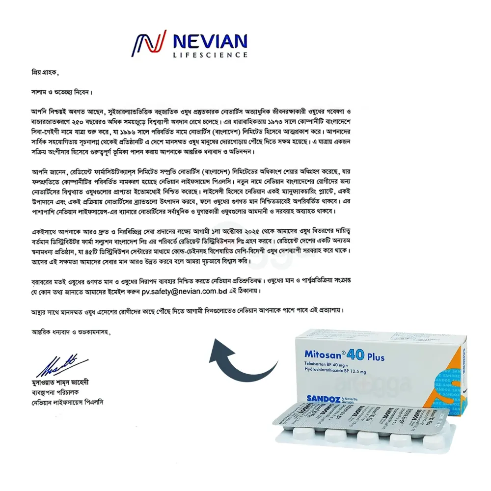 Mitosan Plus 40 12.5mg+40mg Tablet