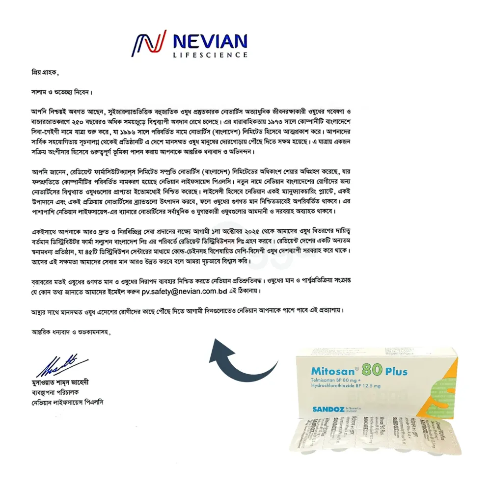 Mitosan Plus 80 12.5mg+80mg Tablet