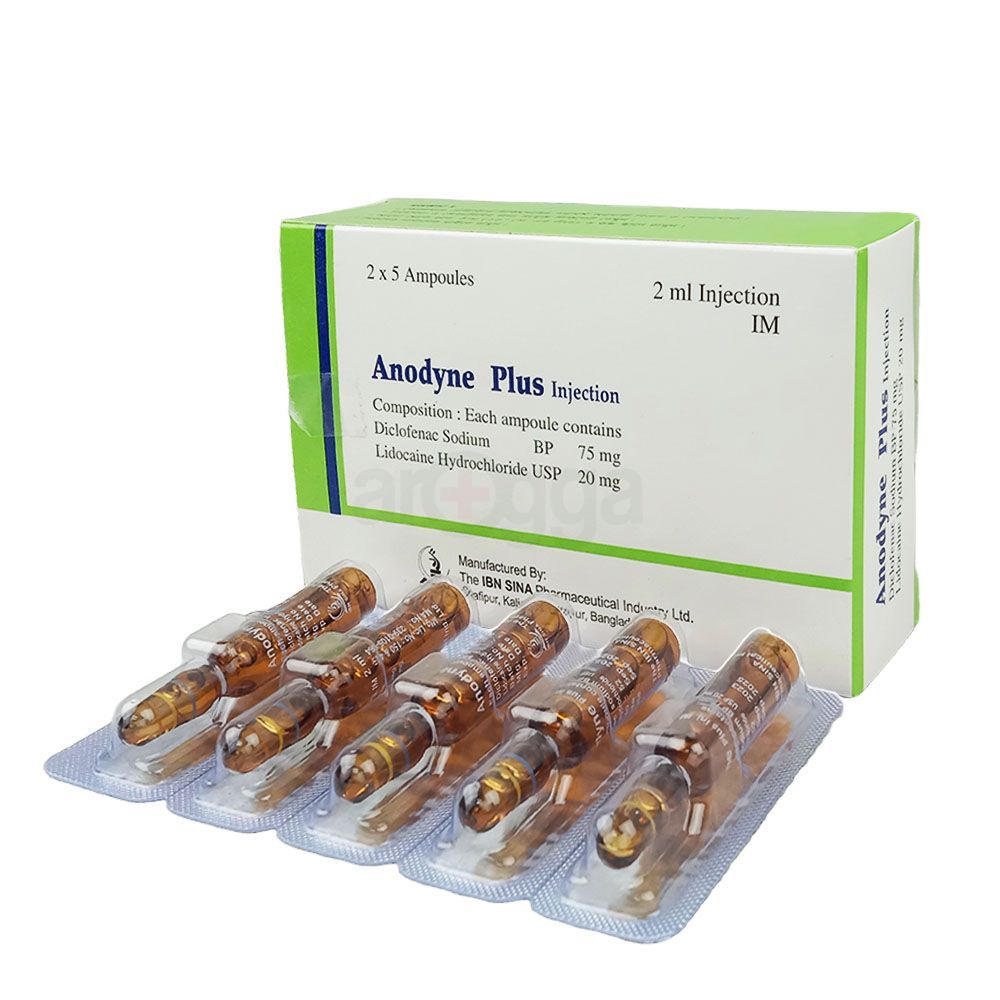 Anodyne Plus IM Injection 75mg+20mg/2ml IM Injection