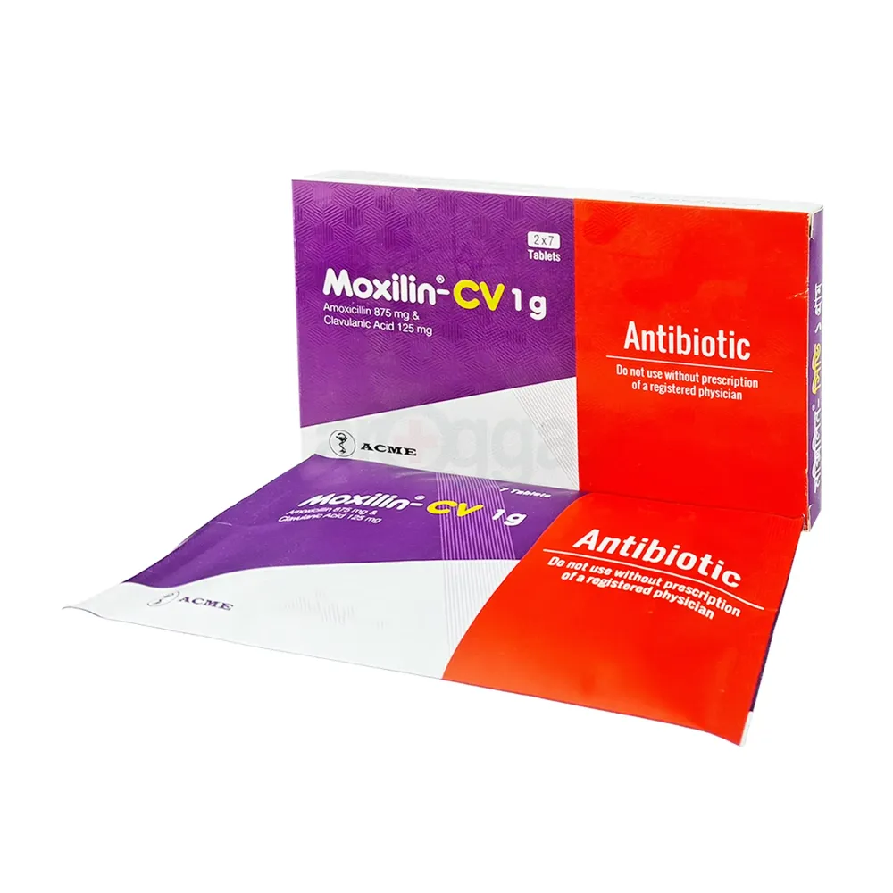 Moxilin-CV 1gm 875mg+125mg Tablet
