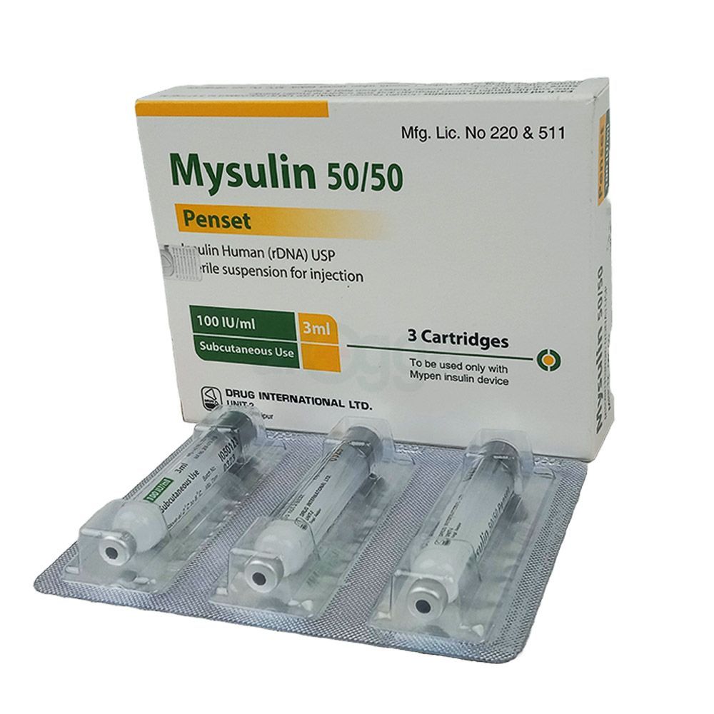 Mysulin 50/50 Penset 100IU/ml Injection