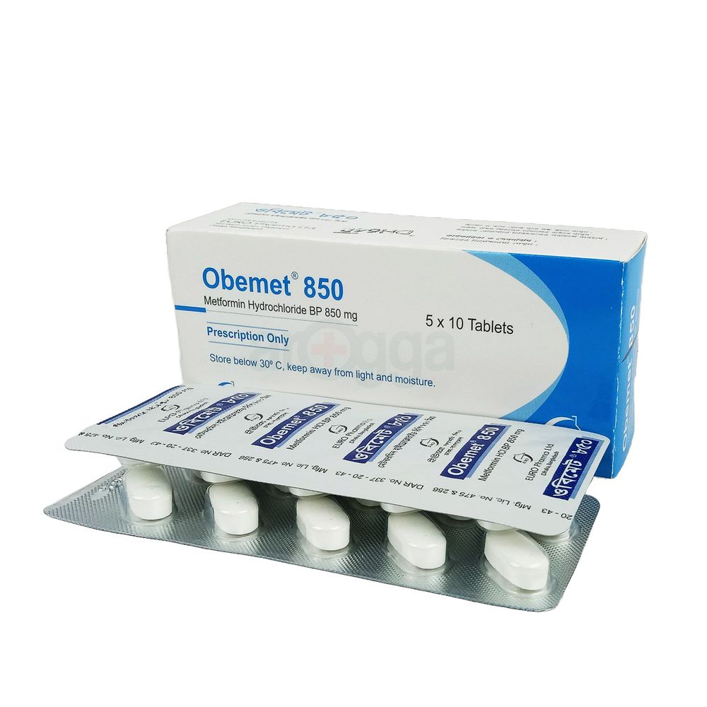 Obemet 850mg Tablet