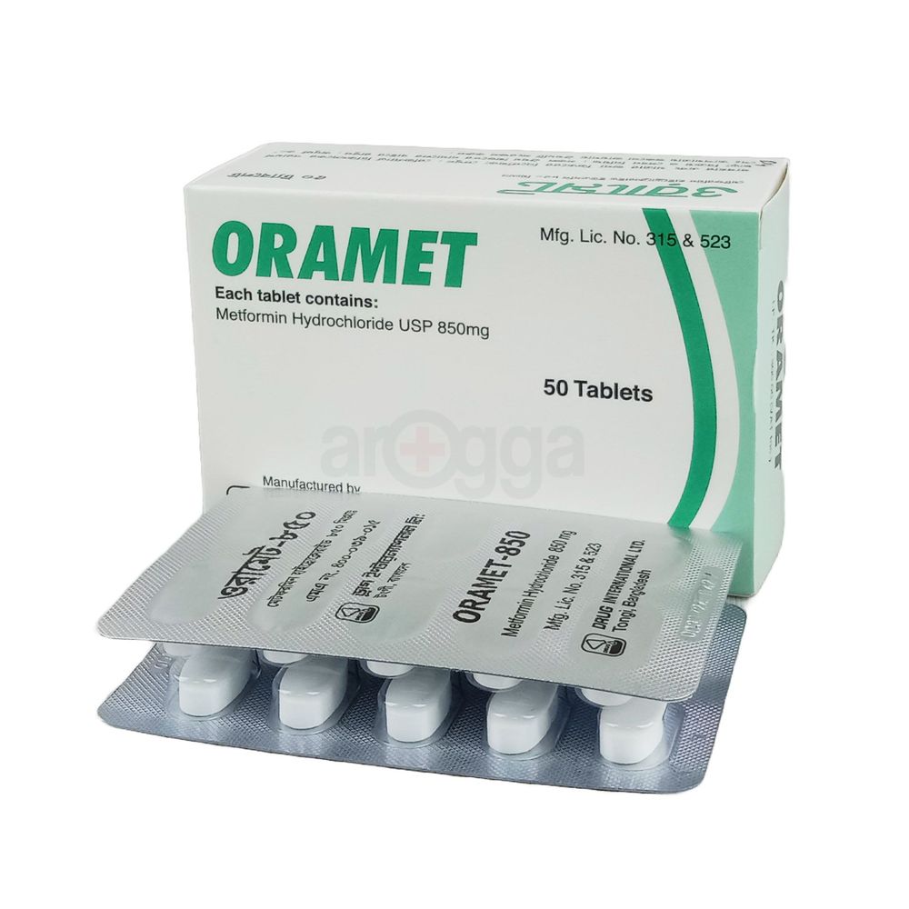 Oramet 850mg Tablet