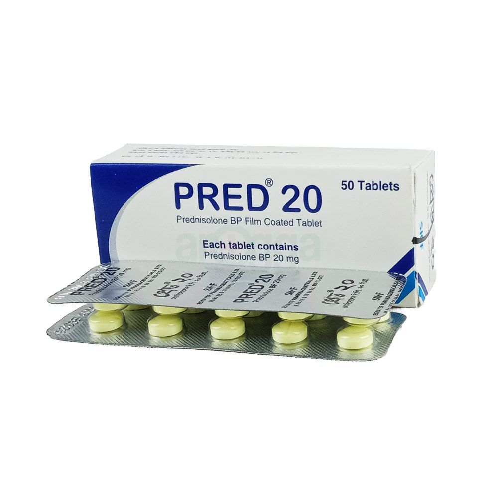 Pred 20mg Tablet - Arogga Online Pharmacy