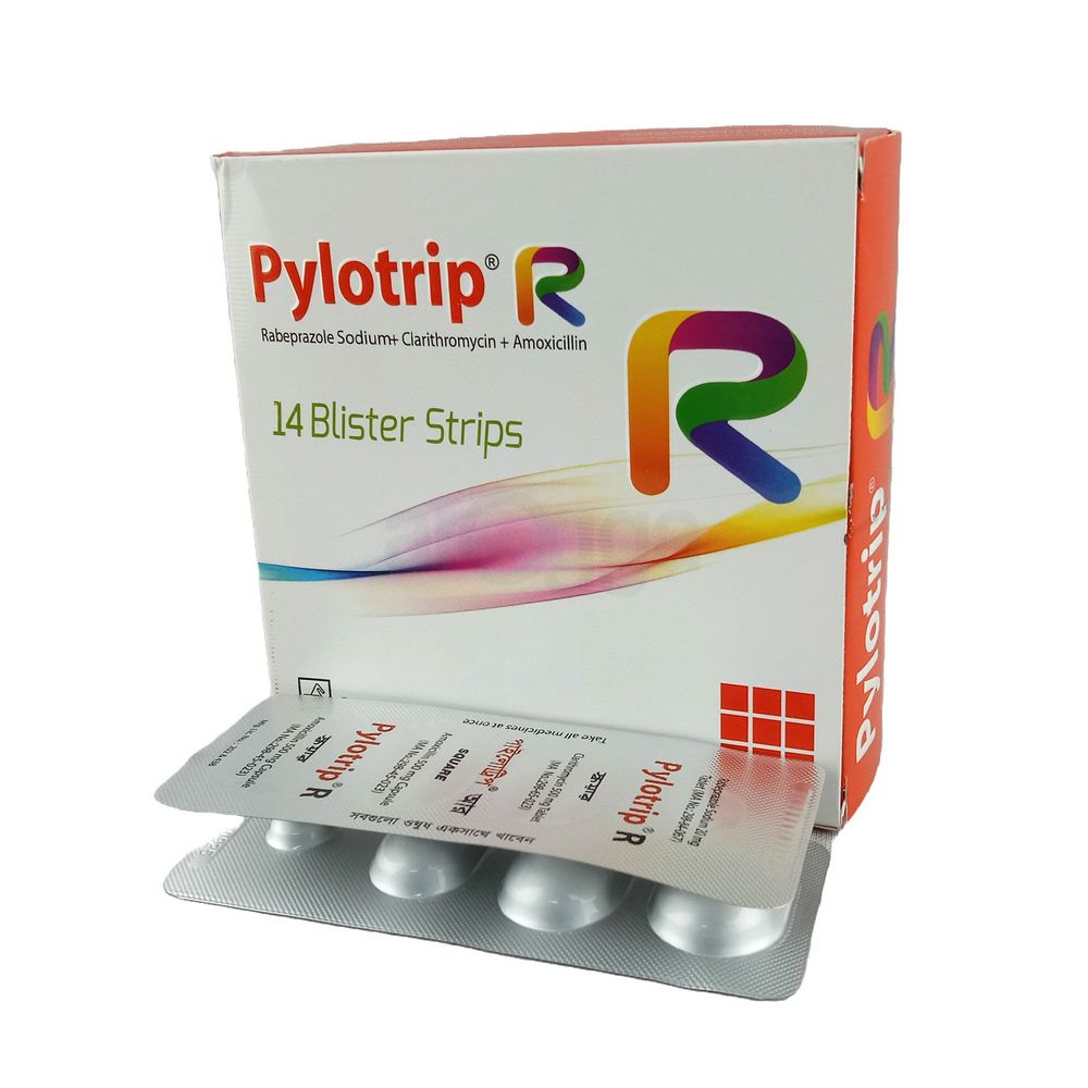 Pylotrip R 20mg+500mg+1gm Tablet