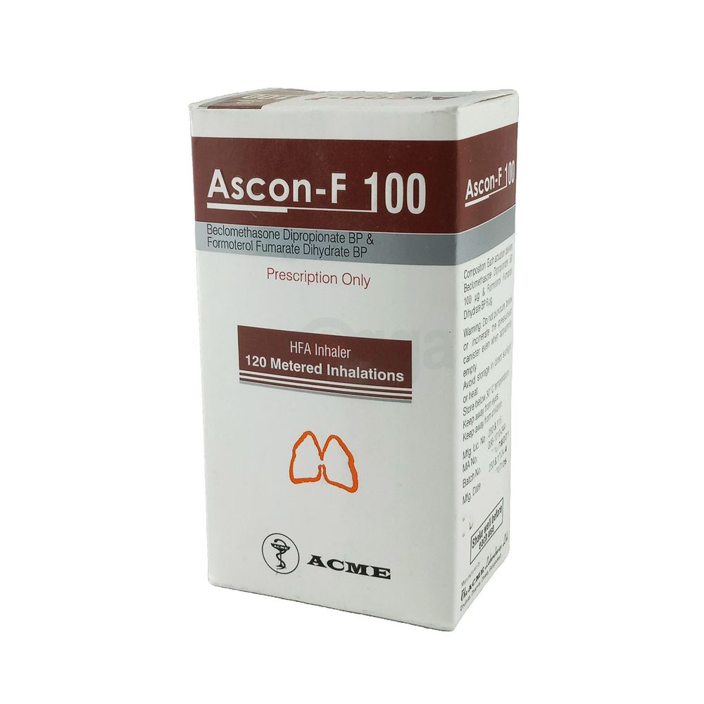 Ascon-F 100 (100mcg+6mcg)/puff Inhaler