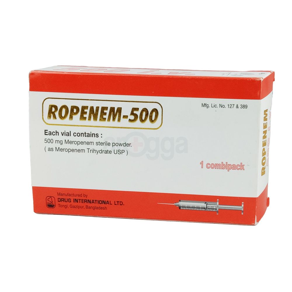 Ropenem 500mg/vial Injection