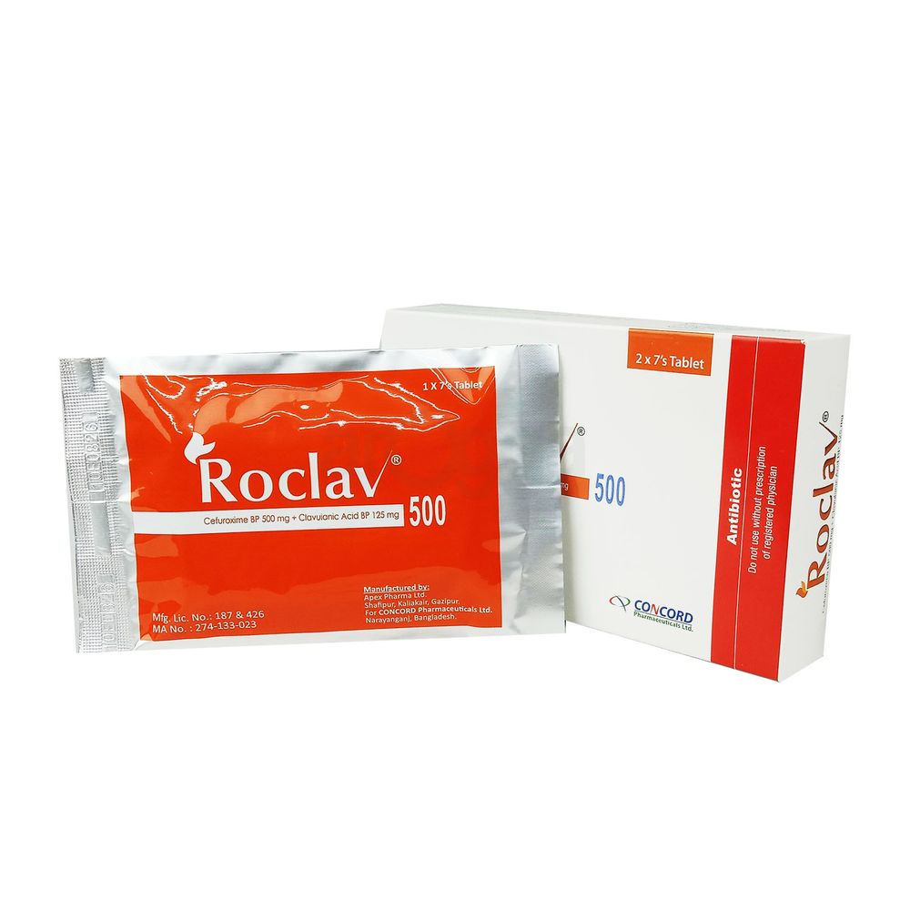 Roclav 500mg+125mg Tablet