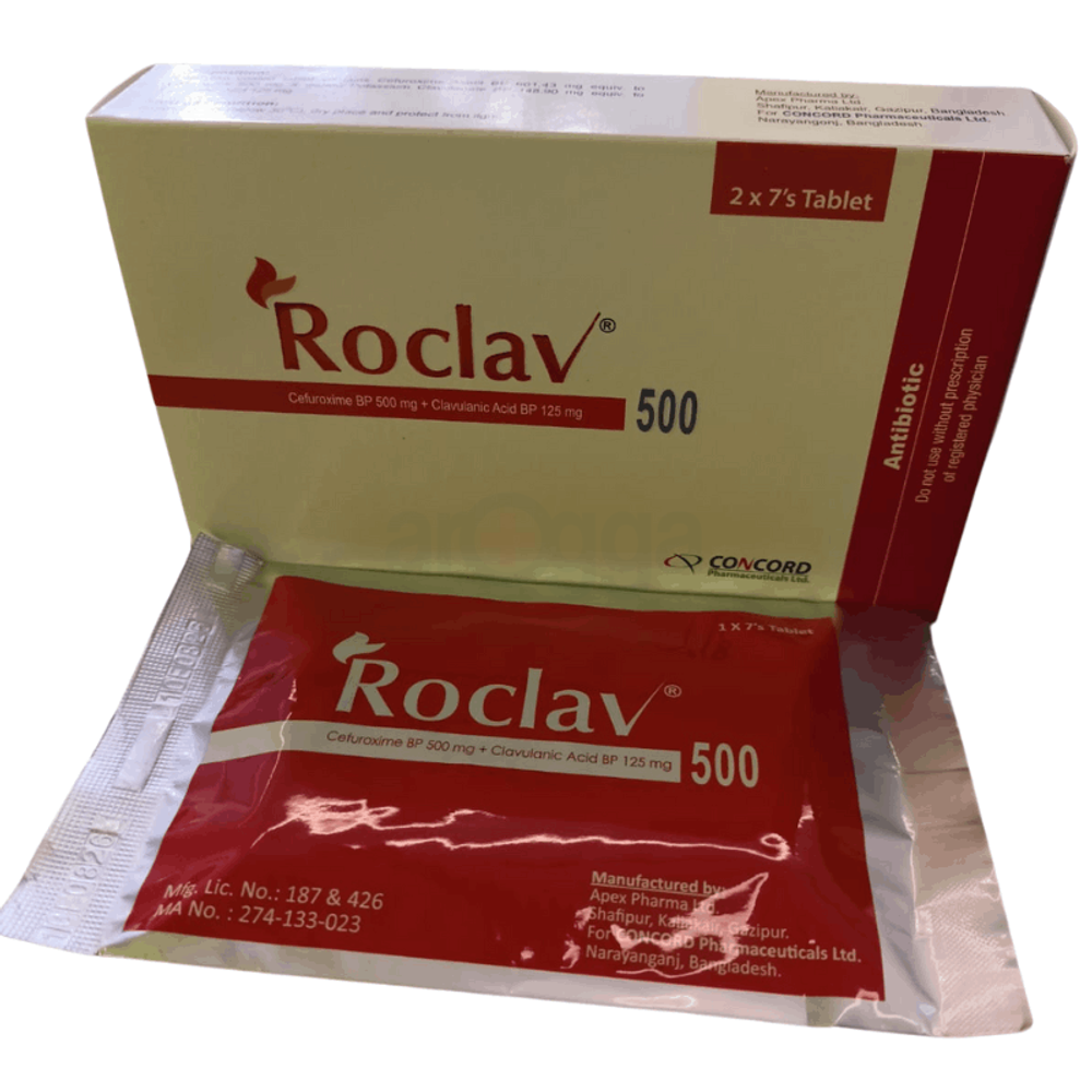 Roclav 500mg+125mg Tablet