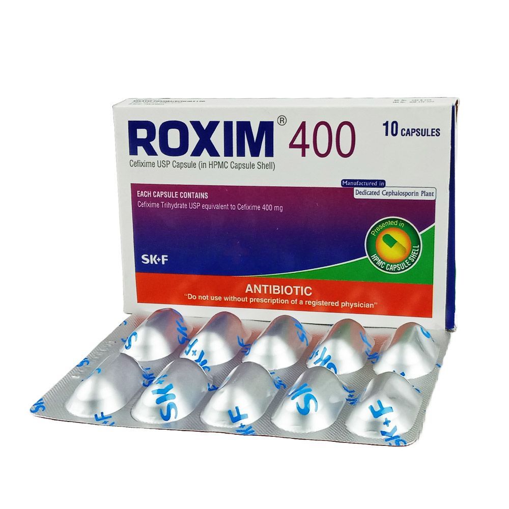 Roxim 400mg Capsule - Arogga Online Pharmacy