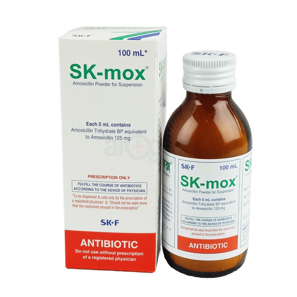 Sk Mox 125mg/5ml Powder for Suspension