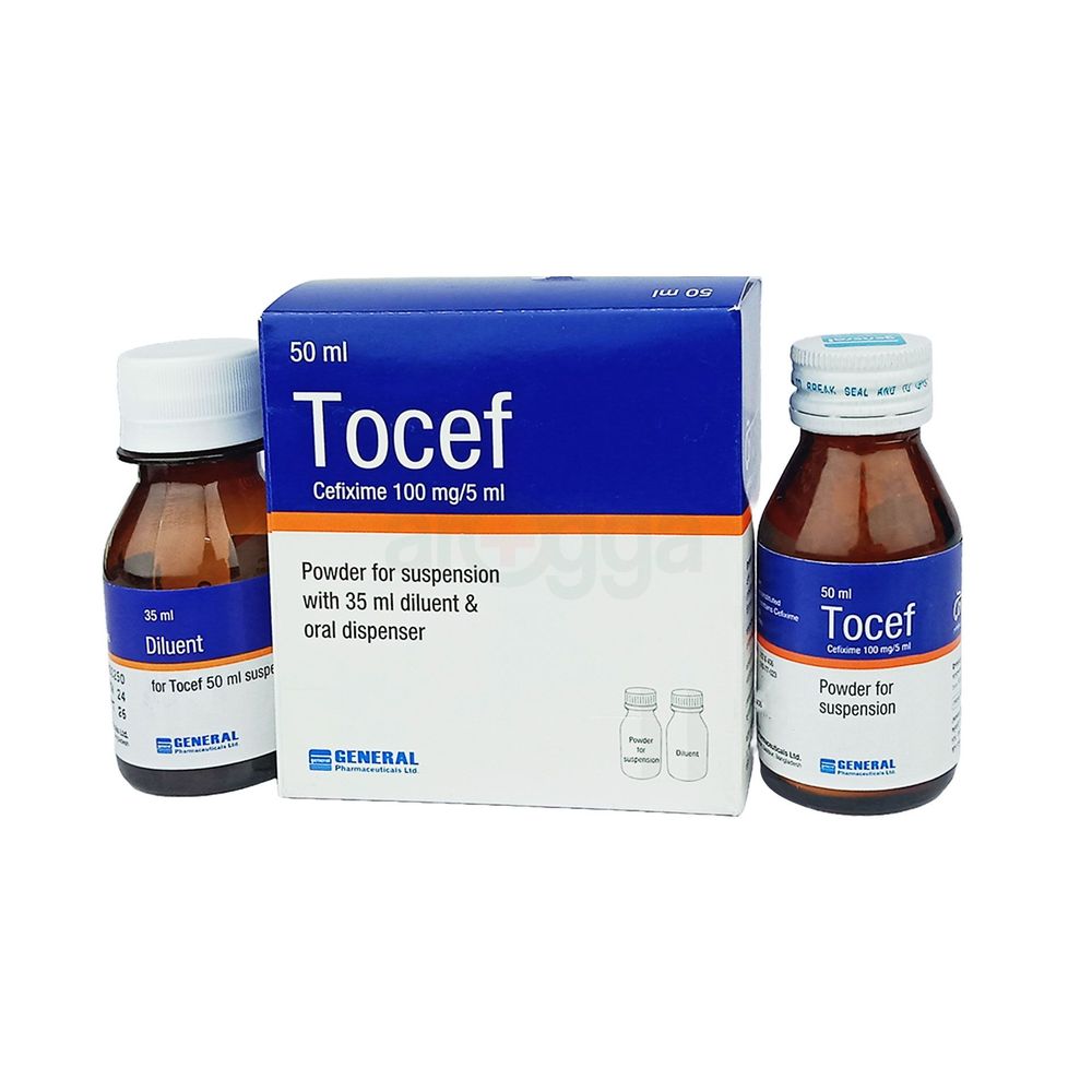 Tocef 50ml 100mg/5ml Powder for Suspension