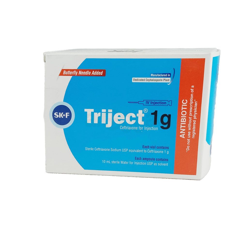 Triject 1gm IV 1gm/vial Injection - Arogga Online Pharmacy