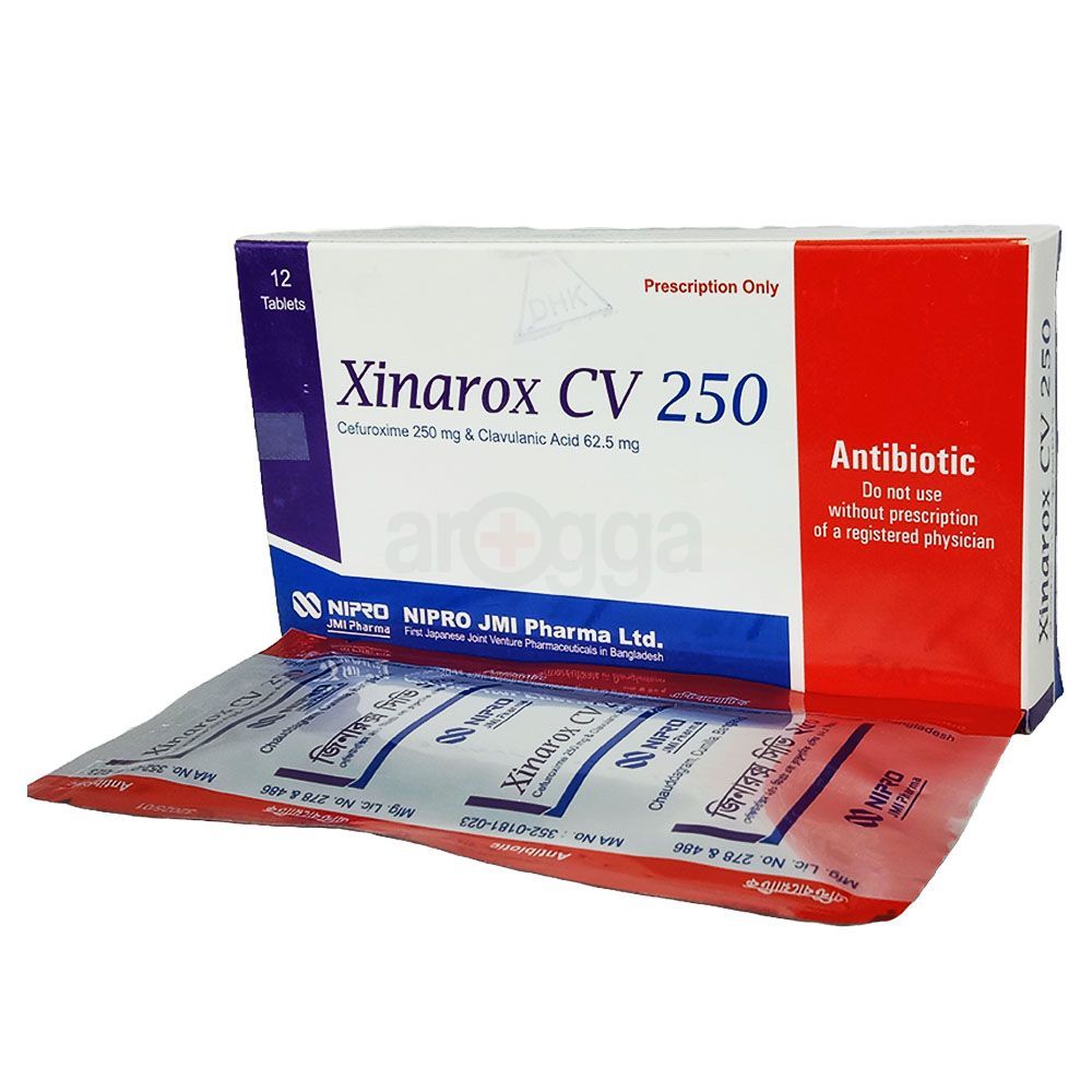 Xinarox CV 250mg+62.5mg Tablet