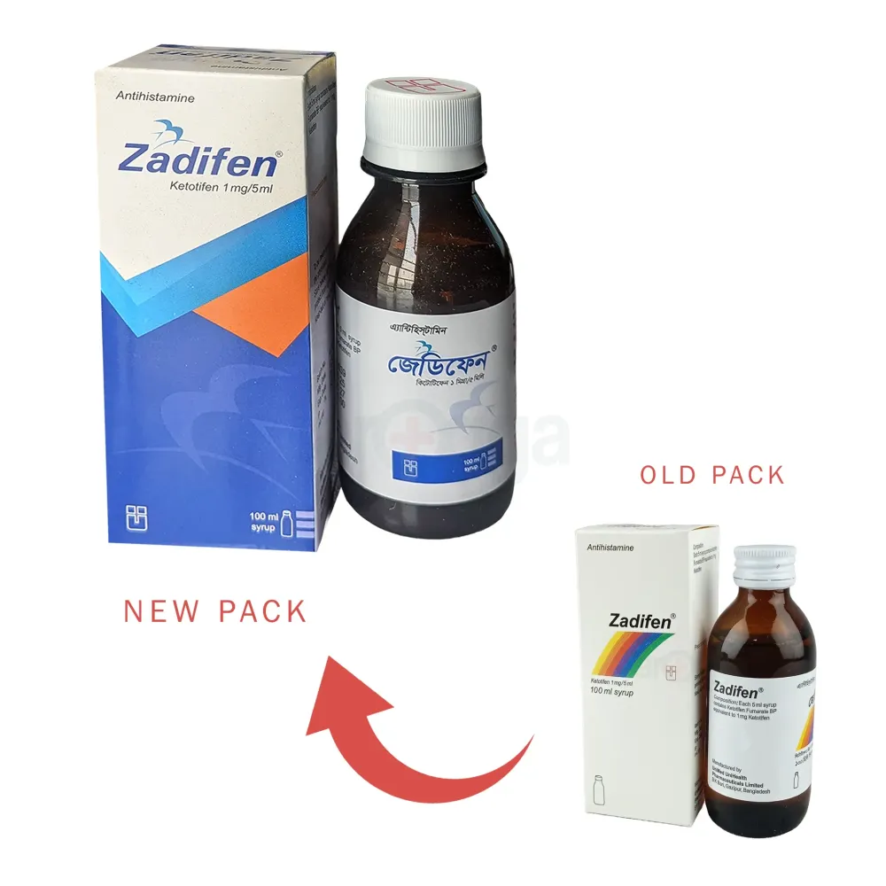 Zadifen 100ml Syrup 1mg/5ml Syrup