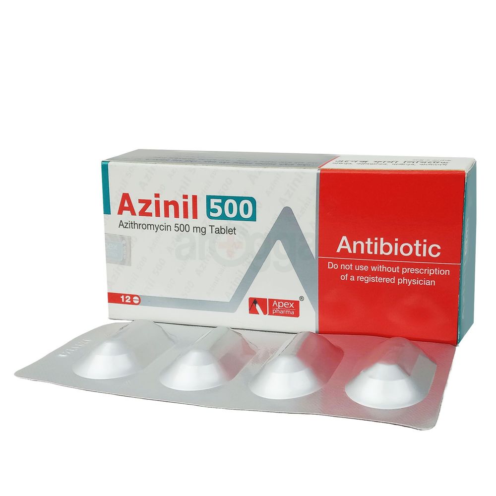 Azinil 500mg Tablet - এজিনিল ৫০০ মি.গ্রা. ট্যাবলেট - Arogga Online Pharmacy