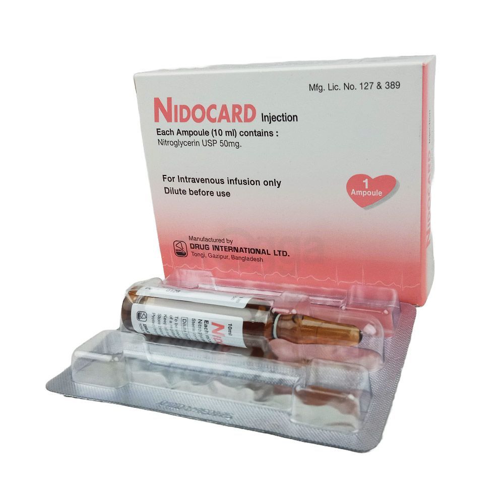Nidocard 50mg/10ml Injection