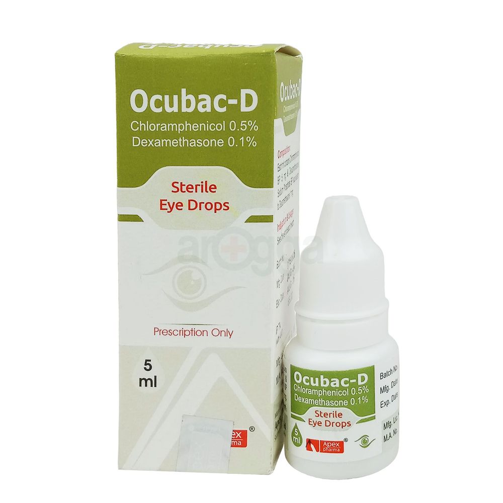 Ocubac-D 0.1%+0.5% Eye/Ear Drops