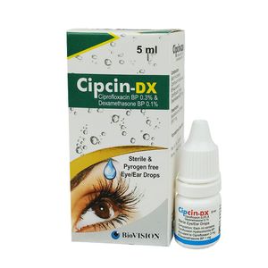 Cipcin-DX 0.3%+0.1% Eye/Ear Drops