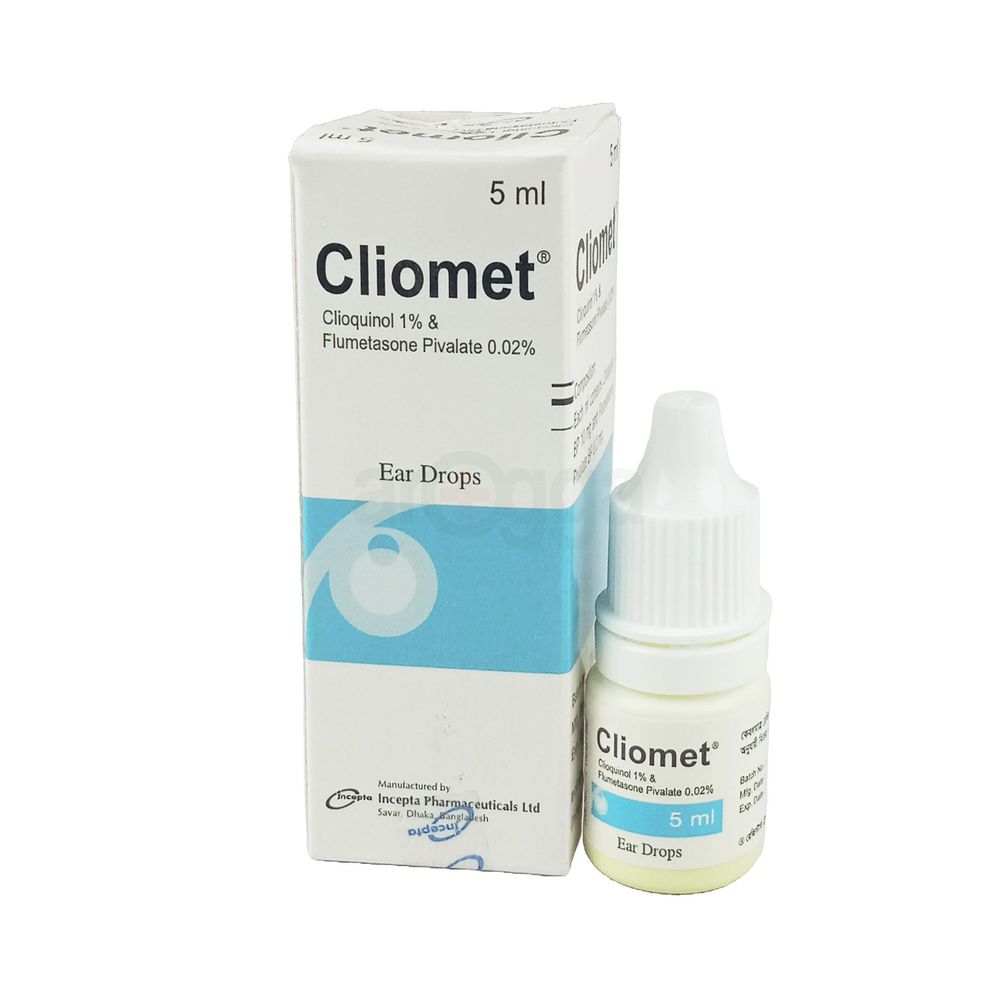 Cliomet 1gm+.02gm/100ml Ear Drops