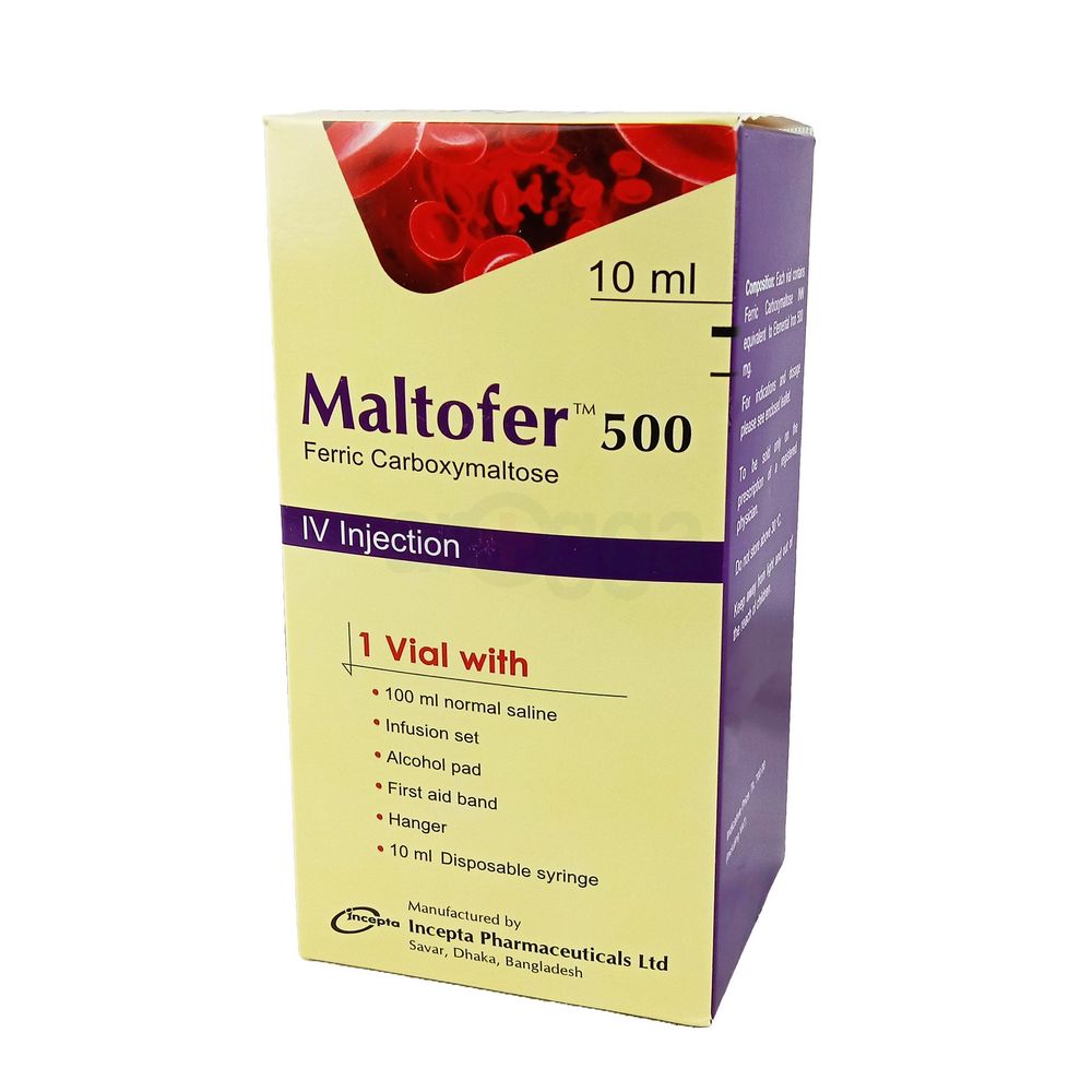 Maltofer 500mg/10ml Injection - Arogga Online Pharmacy